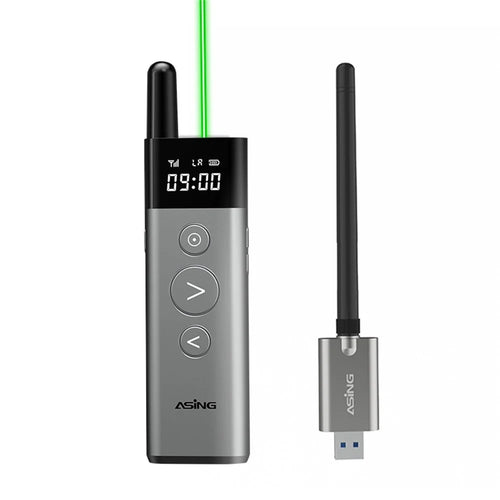 ASING A10 32G 433MHz Presenter Remote Clicker for Powerpoint Page-Turning Pen Portable Remote Control Presentation Pointer with Green Light for Computer Laptop - 1
