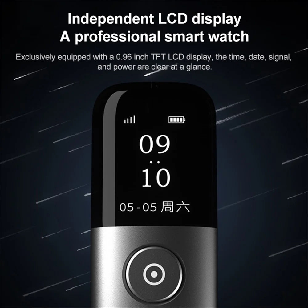 ASING A9S Multi-function Presenter Remote Clicker Presentation Page Turning Pen Rechargeable Presentation Pointer with LCD Screen for Business Teaching (Basic Version) - Grey - 4
