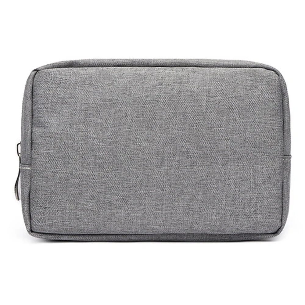 ZZRS Digital Storage Bag Power Bank Data Cable Charger Electronics Accessories Portable Pouch (Size: S) - Grey - 1