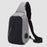 ZZRS 6029 Oxford Cloth Men's Sling Bag with USB Charging Port and 3.5mm Audio Jack, Chest Bag Crossbody Daypack for Hiking, Cycling, Travel, Work - Dark Grey - 3