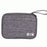 GENA Portable Travel Digital Accessories Storage Bag Data Cable U-Disk Zipper Carrying Pouch - Grey - 1