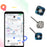 Silicone Case for Apple AirTag, Pattern Printing Locator Tracker Anti-scratch Cover Shell with Hanging Buckle - Pink/Starry Sky - 2