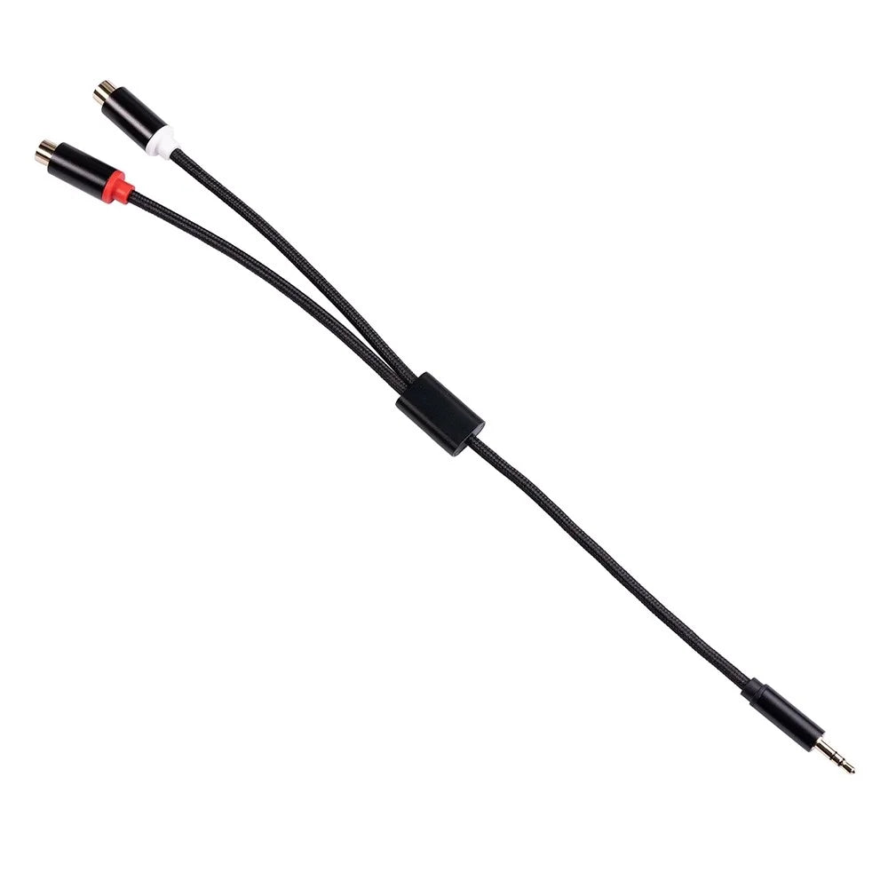 3687 3.5mm Male to 2 RCA Female Stereo Audio Cable AUX Adapter for Computer Speaker - 3