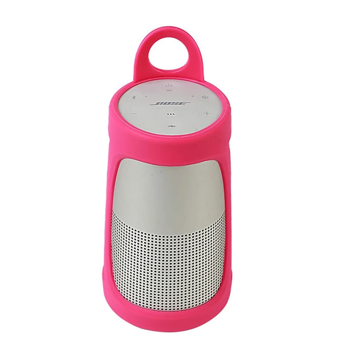 For BOSE Soundlink Revolve Bluetooth-compatible Speaker Silicone Carrying Case Anti-scratch Good Protective Cover - Rose - 1