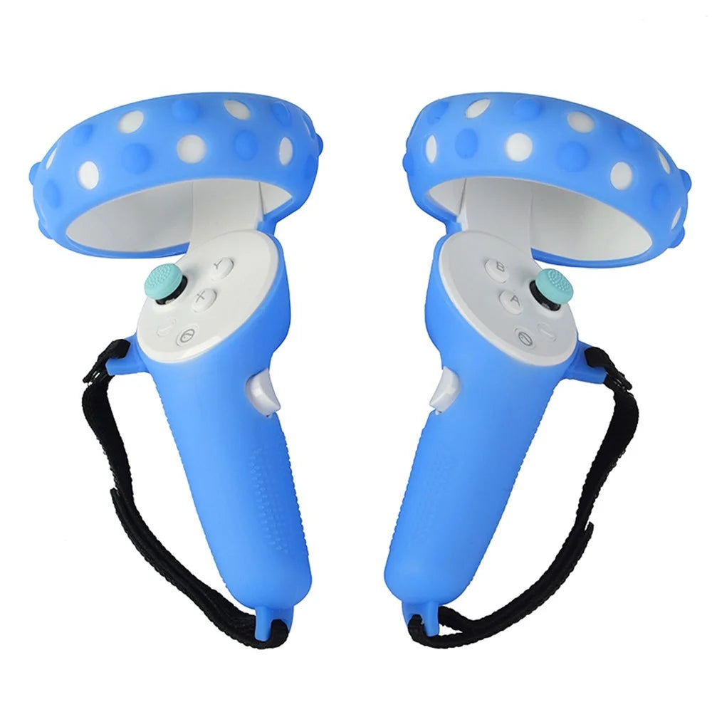 1 Pair Anti-scratch Silicone Controller Grip Cover for Pico Neo3 VR Controller Accessories Gamepad Handle Protector - Blue - 1