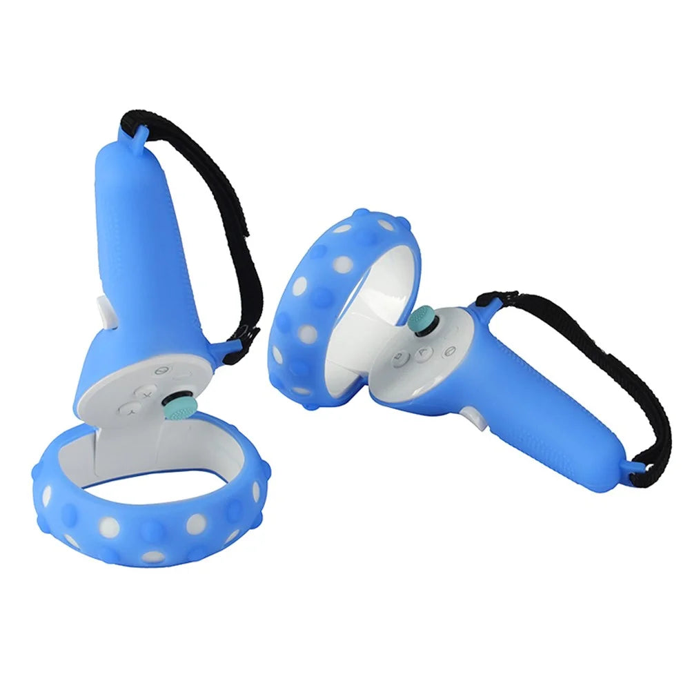1 Pair Anti-scratch Silicone Controller Grip Cover for Pico Neo3 VR Controller Accessories Gamepad Handle Protector - Blue - 3