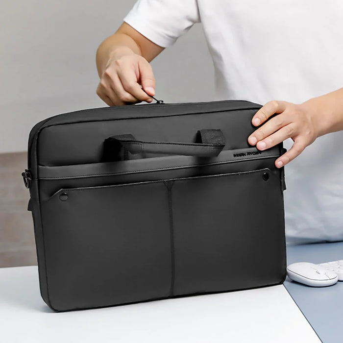 MARK RYDEN MR8001 15.6'' Laptop Storage Bag for MacBook Multiple Layers Men's Notebook Computer Sleeve Handbag with Handle and Strap - 4