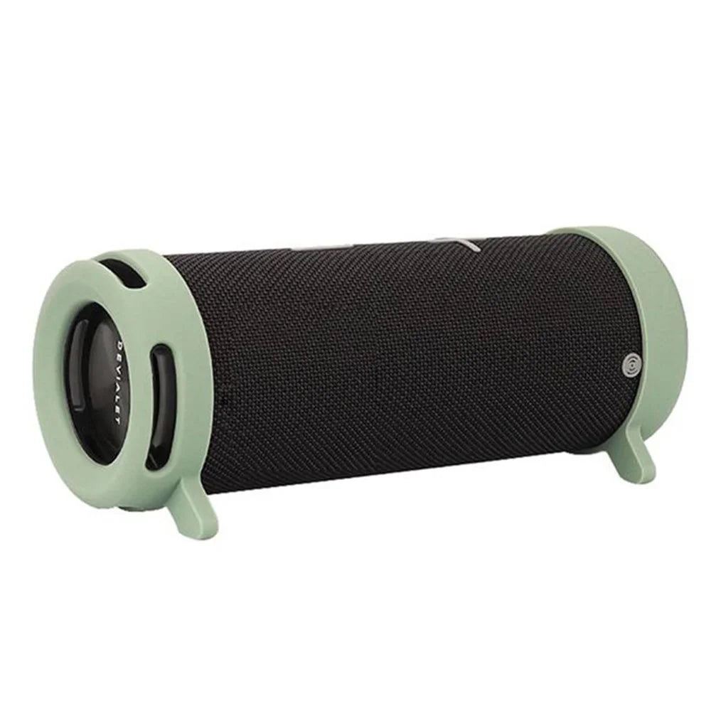 2Pcs Silicone Stand Case Cover for Huawei Sound Joy (EGRT-00), Bluetooth-compatible Audio Speaker Bracket Protective Sleeve - Matcha Green - 1