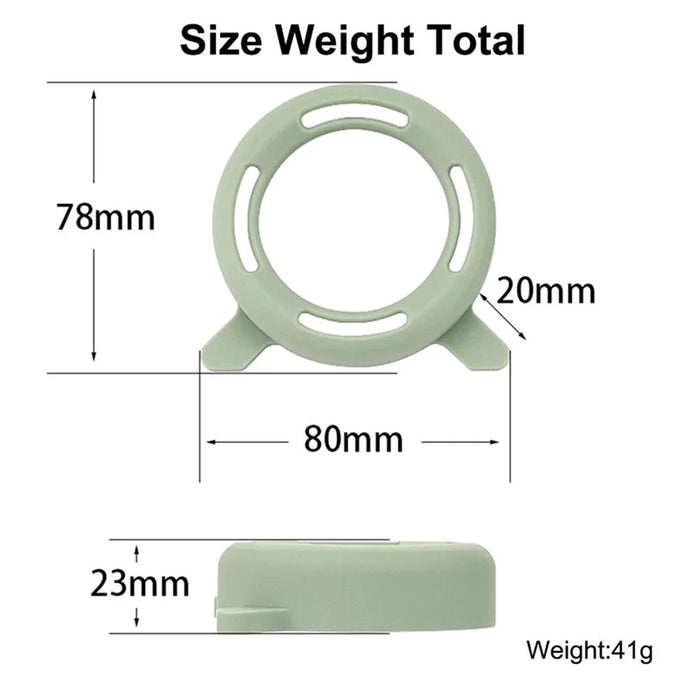2Pcs Silicone Stand Case Cover for Huawei Sound Joy (EGRT-00), Bluetooth-compatible Audio Speaker Bracket Protective Sleeve - Matcha Green - 5