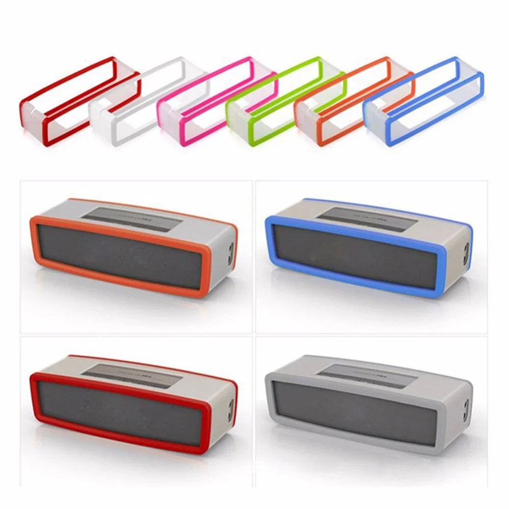 Soft Silicone Protective Case for Bose SoundLink Mini 1/2, Bluetooth-compatible Speaker Anti-drop Cover - Rose - 2