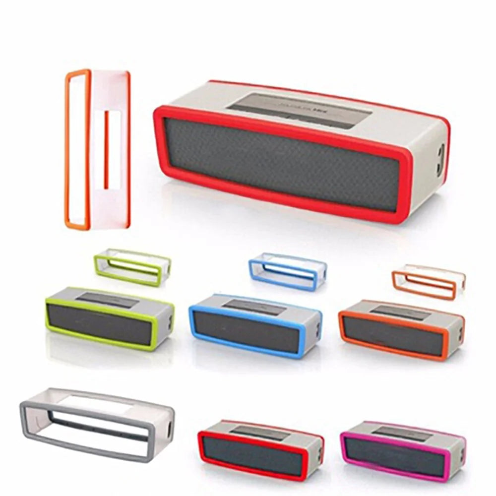 Soft Silicone Protective Case for Bose SoundLink Mini 1/2, Bluetooth-compatible Speaker Anti-drop Cover - Rose - 3