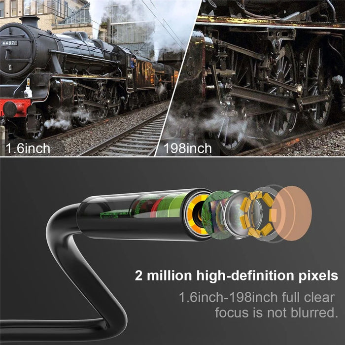 B315 2m Cable 4.3 Inch Screen Industrial Endoscope 8mm Lens 8 LEDs Waterproof Car Inspection Borescope - 2