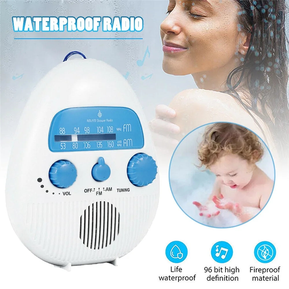 SY-900 IPX4 Waterproof HiFi Speaker Battery Powered Portable Shower AM FM Radio with Lanyard - 3