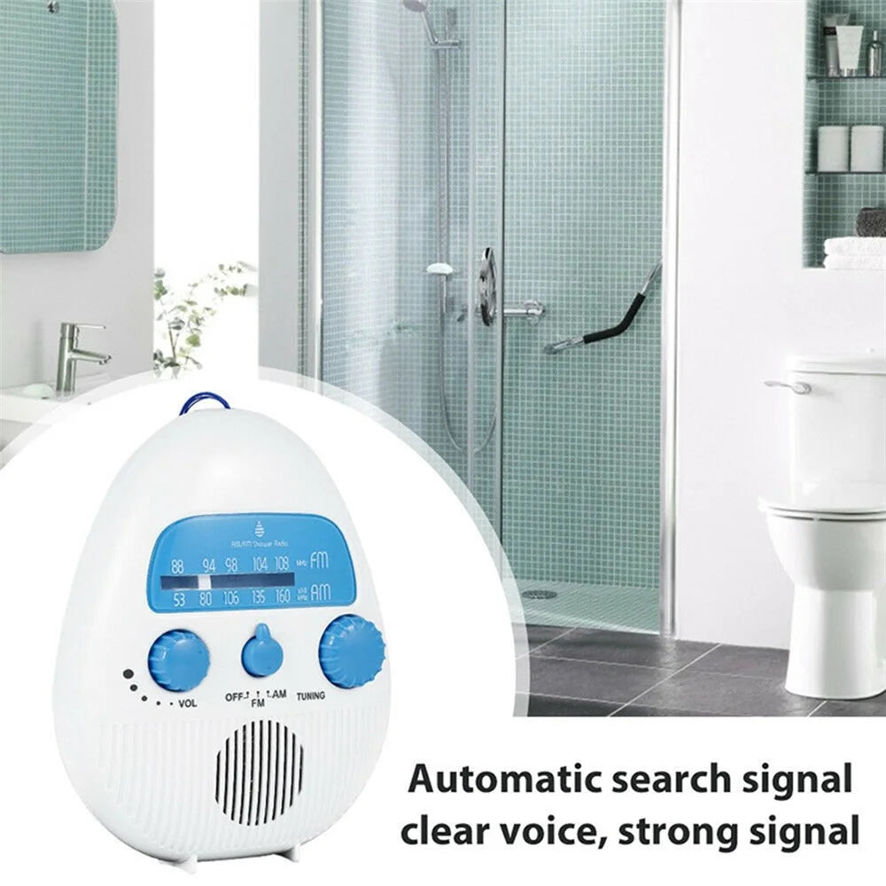 SY-900 IPX4 Waterproof HiFi Speaker Battery Powered Portable Shower AM FM Radio with Lanyard - 5