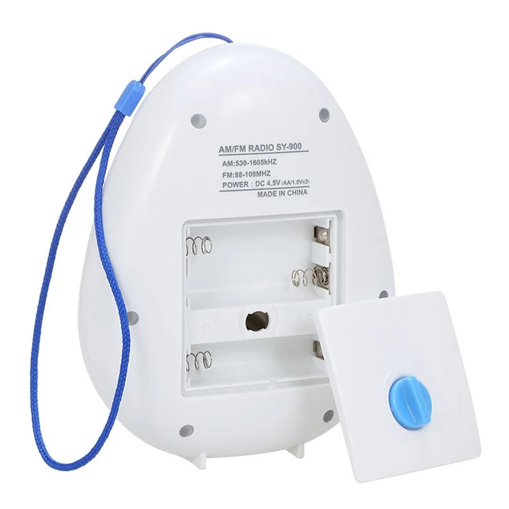 SY-900 IPX4 Waterproof HiFi Speaker Battery Powered Portable Shower AM FM Radio with Lanyard - 6