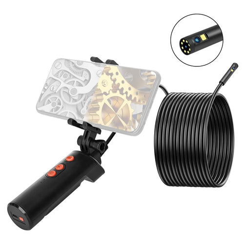 F280 10m Hard Wire 8mm Dual Lens Hand-Held WiFi Industrial Endoscope 9-LED Waterproof Pipe Inspection Camera - 1