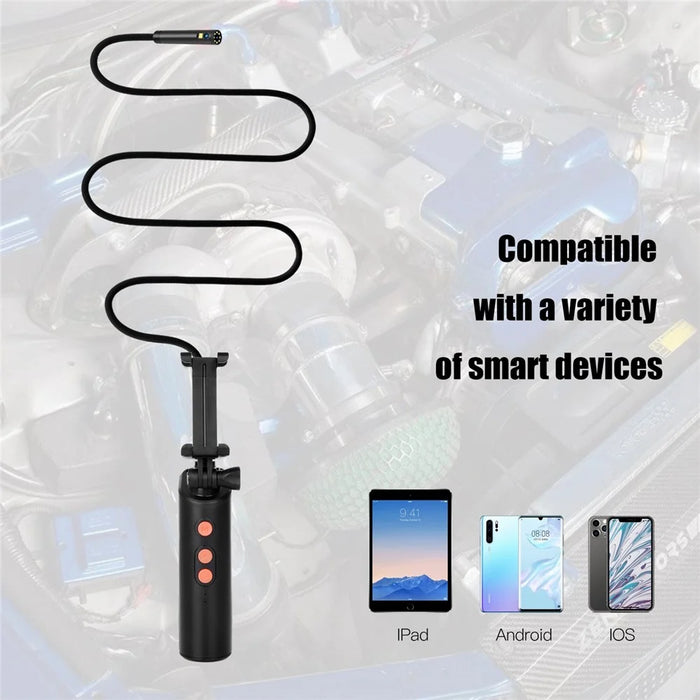 F280 10m Hard Wire 8mm Dual Lens Hand-Held WiFi Industrial Endoscope 9-LED Waterproof Pipe Inspection Camera - 4