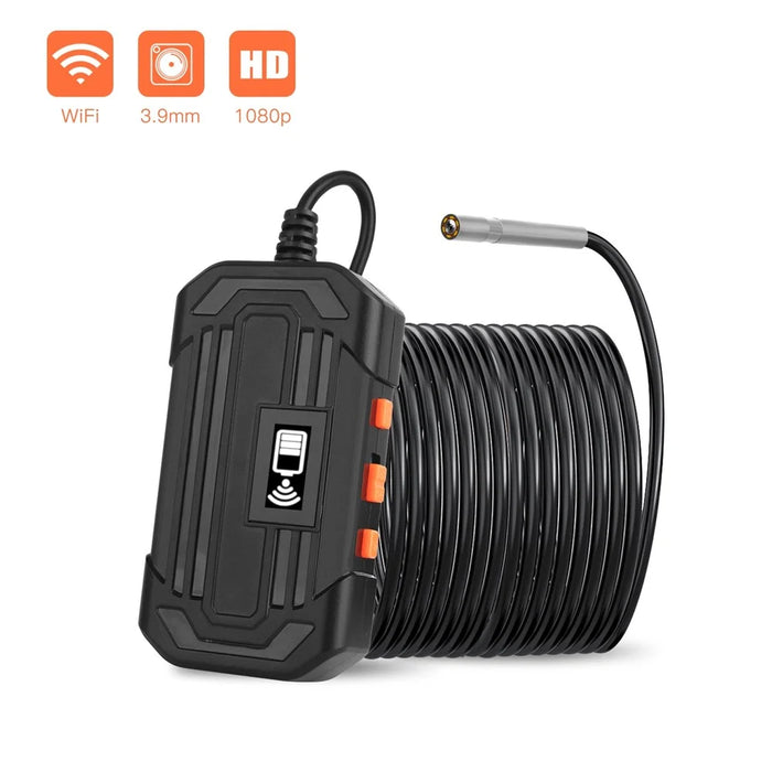 F240 WiFi Wireless Industrial Endoscope 3.9mm Inspection Camera IP67 Waterproof Borescope Scope Camera with 5m Hard Wire - 2
