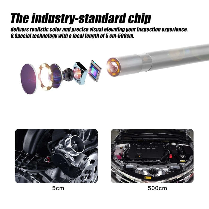 F240 WiFi Wireless Industrial Endoscope 3.9mm Inspection Camera IP67 Waterproof Borescope Scope Camera with 5m Hard Wire - 5