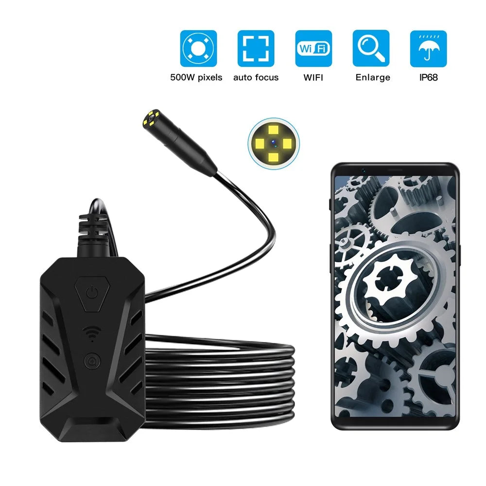 F230 WiFi Wireless Industrial Inspection Camera 14mm Telephoto Zoom Borescope Scope Camera with 10m / 4 LED Lights IP68 Waterproof Smart Phone Endoscope - 2