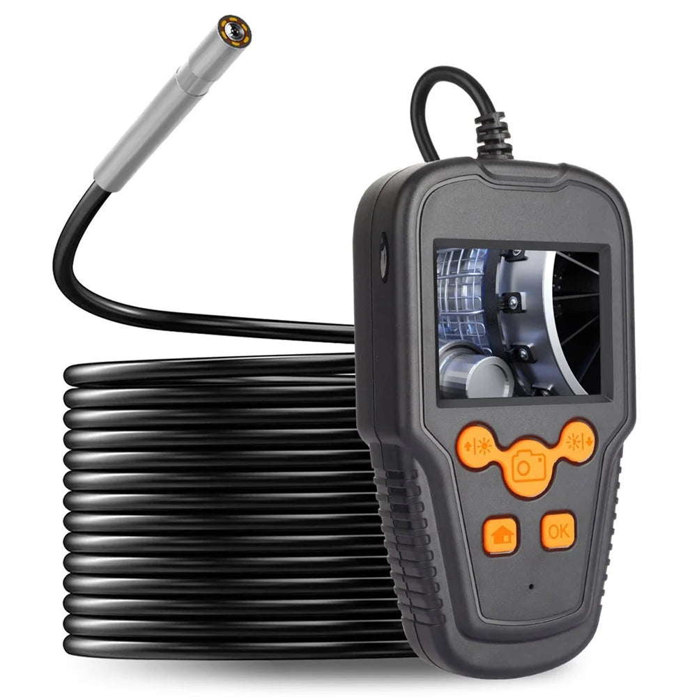 P60A 2m Hard Wire 3.9mm Lens Industrial Endoscope Inspection with 8 LED Lights and 2.4'' Screen Display - 1