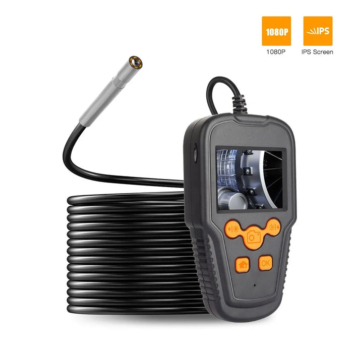 P60A 2m Hard Wire 3.9mm Lens Industrial Endoscope Inspection with 8 LED Lights and 2.4'' Screen Display - 2