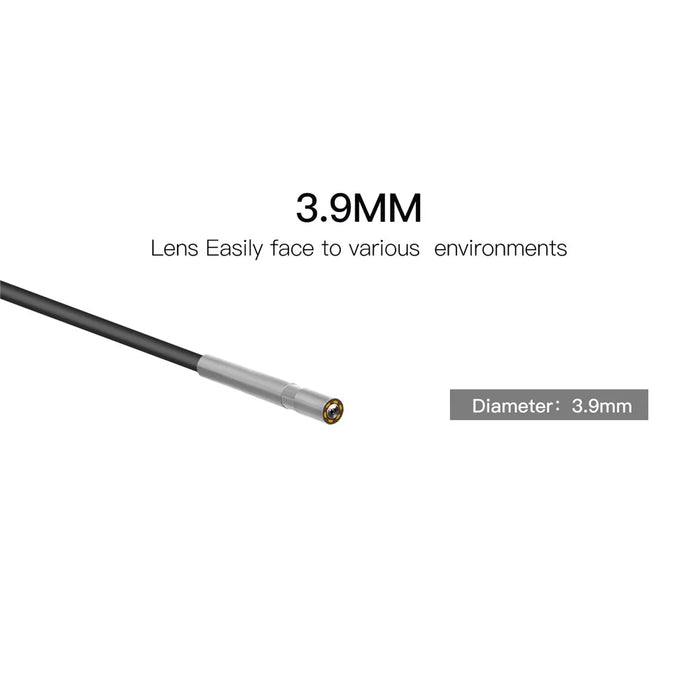 P60A 10m Hard Wire 8-LED Built-in 3.9mm Camera Lens Industrial Endoscope Inspection with and 2.4'' Screen Display - 7