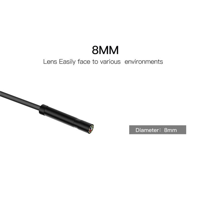 P60A 10m Hard Wire 8mm Lens Portable 2.4 inch Screen Industrial Endoscope Waterproof HD Inspection Camera Borescope - 7