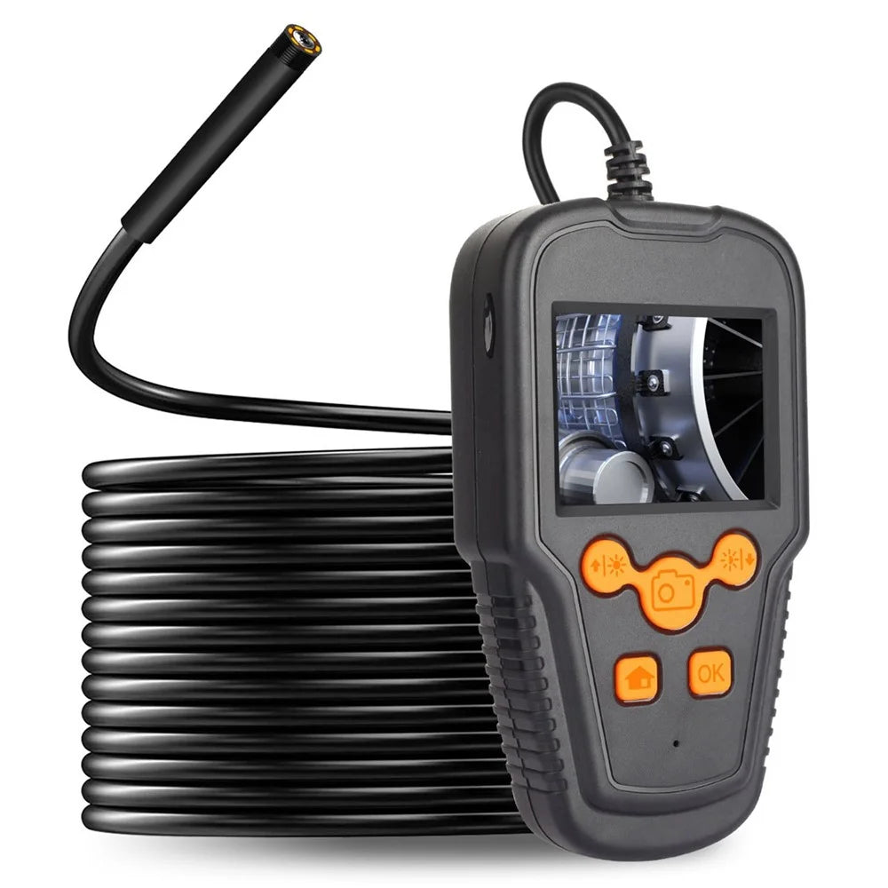 P60A 10m Hard Wire 5.5mm Lens Portable 2.4 inch Screen Industrial Endoscope HD 1080P Pipe Inspection Camera Borescope - 1