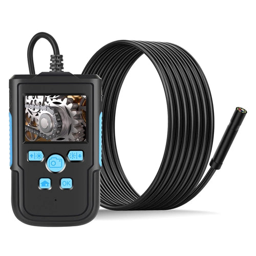 P60B 5m Hard Wire 2.4'' IPS Screen Display Industrial Endoscope HD 1080P 8mm Lens 8-LED Inspection Camera - 1