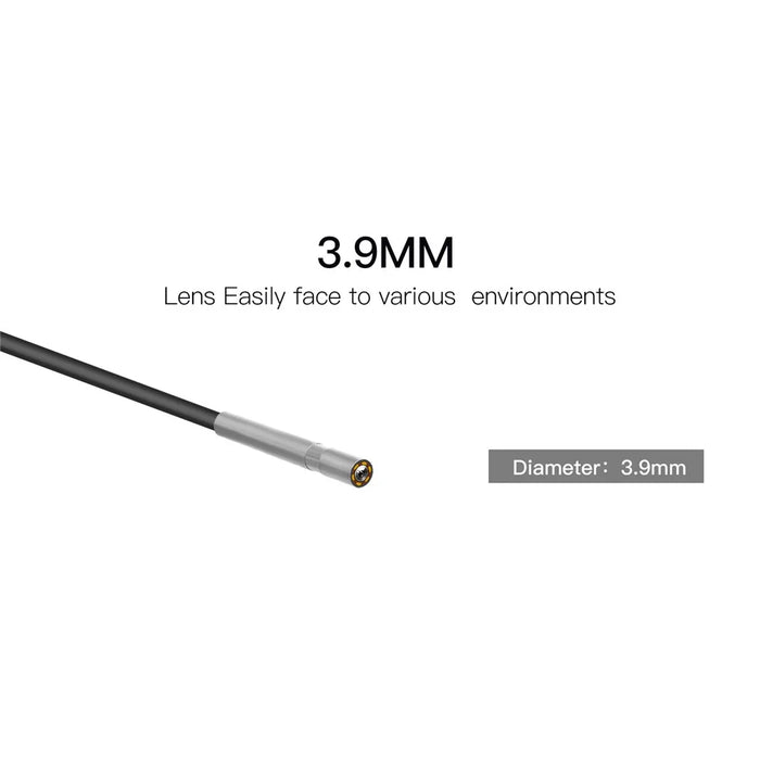 P60B 2m Hard Wire 3.9mm Lens 8-LED Inspection Camera 2.4'' Screen Display Industrial Endoscope - 7
