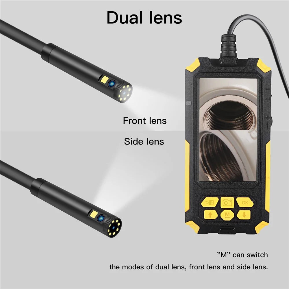 P50 4.5-inch Screen Industrial Smart Phone Endoscope with 8mm / 10m Hard Wire IP68 Waterproof Borescope Scope Camera Dual Lends Inspection Camera - 2