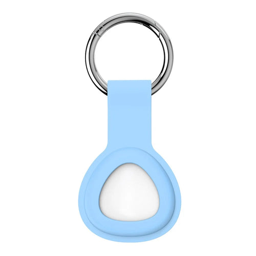 For HUAWEI Tag Bluetooth-compatible Tracker Protective Case Silicone Anti-scratch Cover with Keyring - Sky Blue - 1