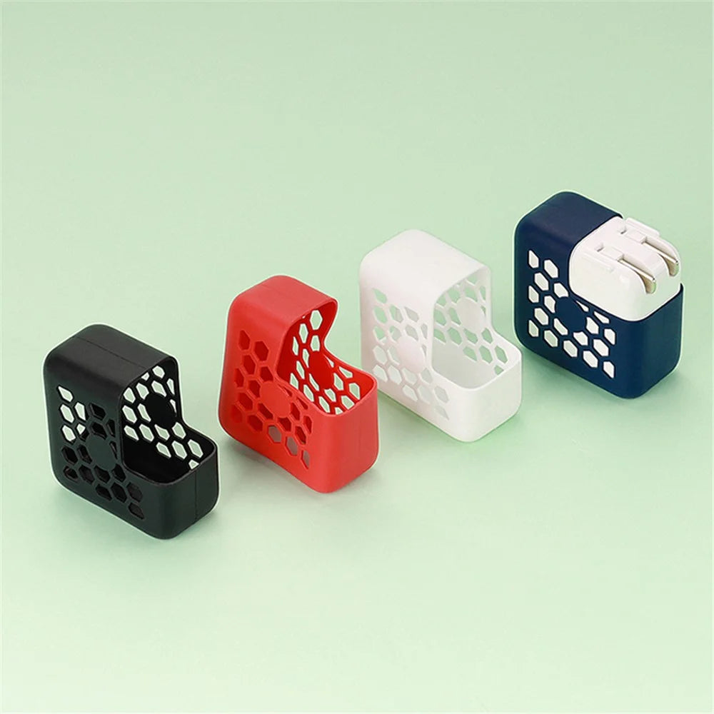 Soft Silicone Case for Apple 35W PD Dual Port Charger Protective Cover Power Adapter Shockproof Shell - Red - 7