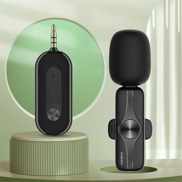 ELEBEST M3x 2.4GHz Wireless Lavalier Microphone Noise Reduction Lapel Recording Mic (1 Receiver+2 Microphones) - 2