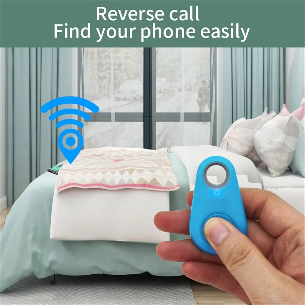 Smart Bluetooth-compatible Item Locator Finder Pet Key Wallet Dog Tracker Anti-Lost Tag Alarm Reminder - Blue - 2