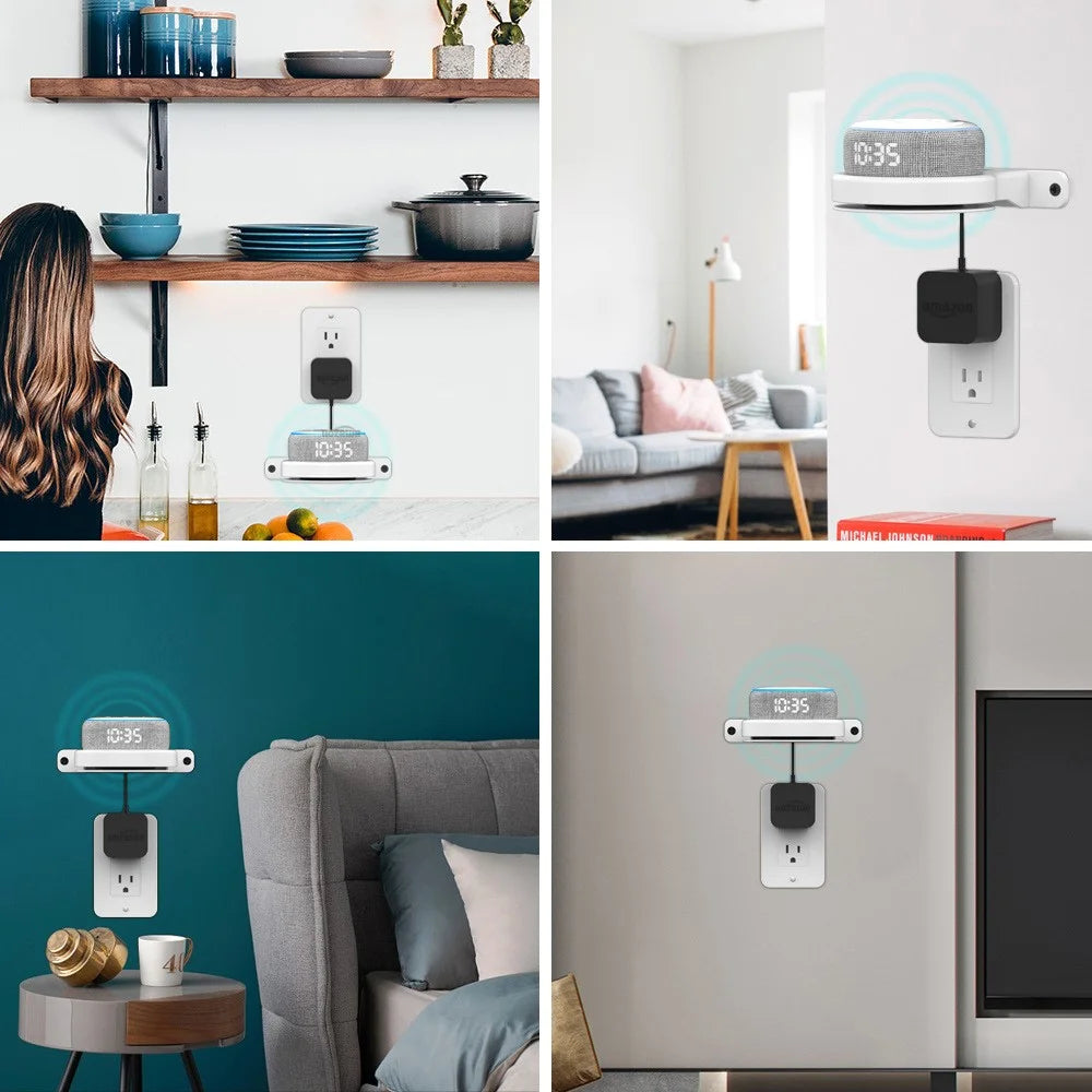 DELIDIGI DD96 Wall Mounted Holder Small Holder Bracket Stand for Echo Dot 3rd 4th Gen Google WiFi Routers - 6