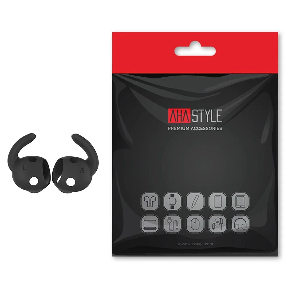 AHASTYLE PT172 1 Pair Silicone Earphone Cap for Beats Studio Buds, Soft Comfortable Ear Tips Replacement - Black - 1
