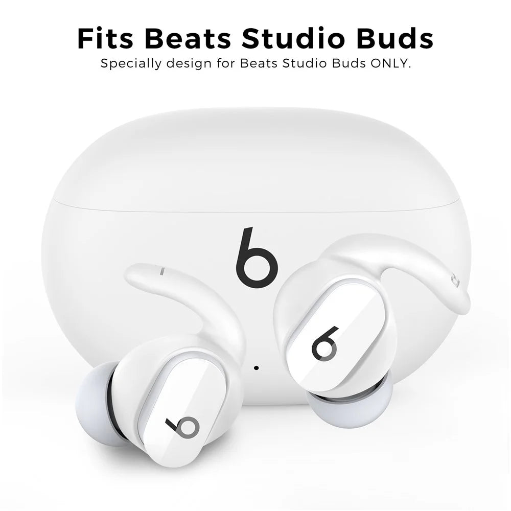 AHASTYLE PT172 1 Pair Silicone Earphone Cap for Beats Studio Buds, Soft Comfortable Ear Tips Replacement - Black - 4