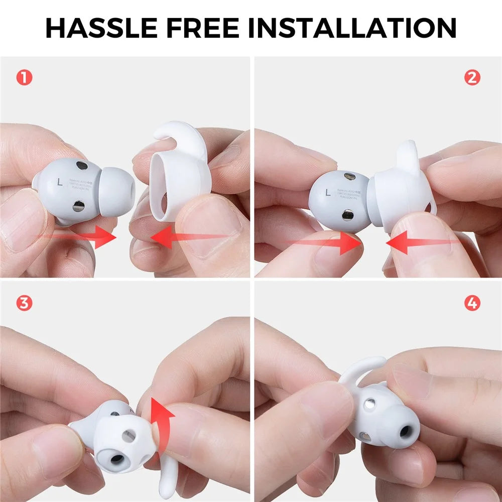 AHASTYLE PT172 1 Pair Silicone Earphone Cap for Beats Studio Buds, Soft Comfortable Ear Tips Replacement - Black - 6