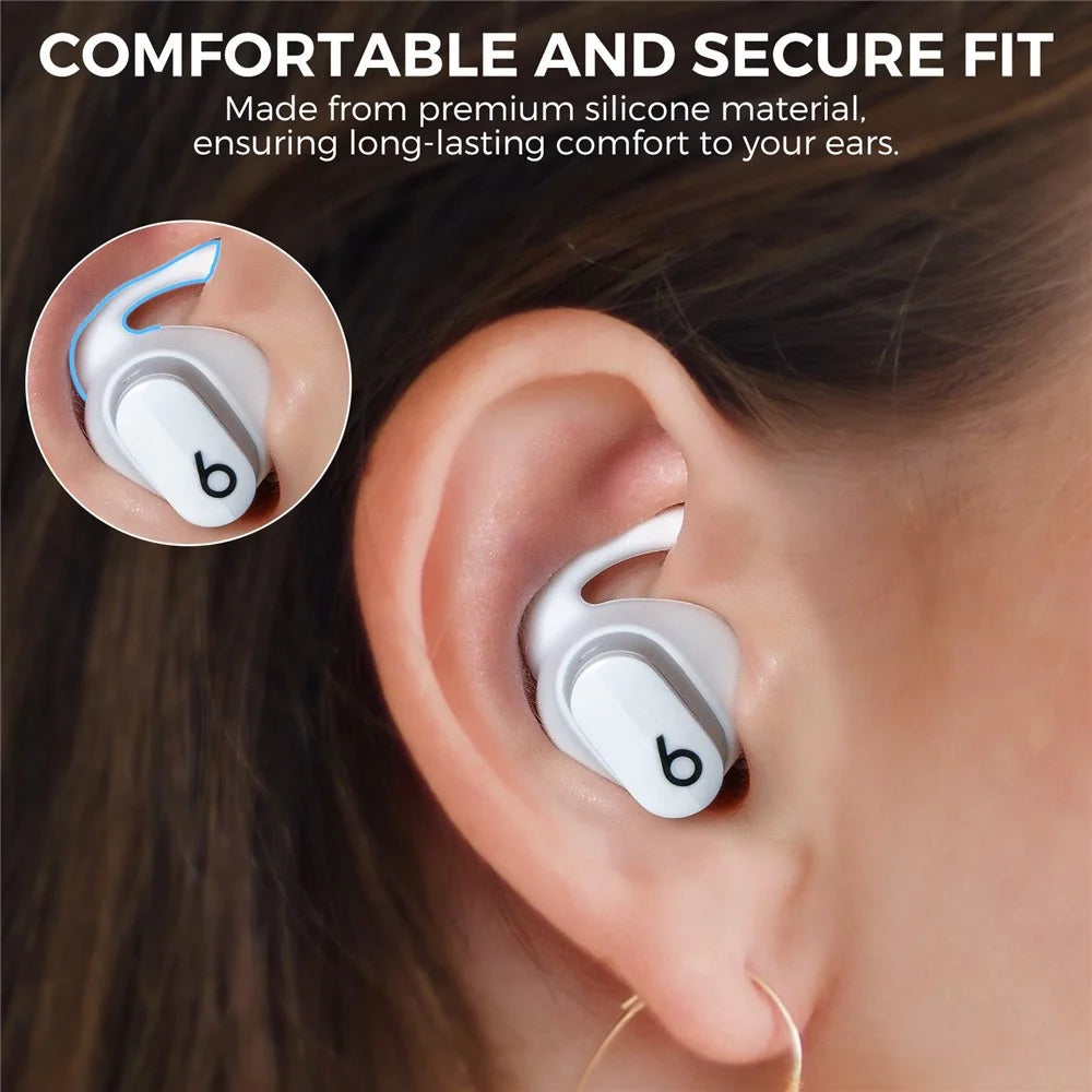 AHASTYLE PT172 1 Pair Silicone Earphone Cap for Beats Studio Buds, Soft Comfortable Ear Tips Replacement - Black - 7