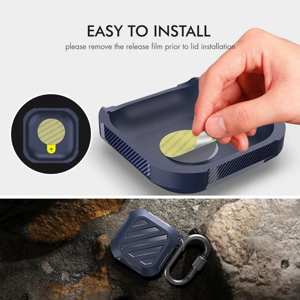 AHASTYLE PT131 For Samsung Galaxy Buds Live / Buds Pro / Buds 2 Bluetooth-compatible Earphone TPU Protective Cover Anti-scratch Anti-drop Case - Midnight Blue - 6
