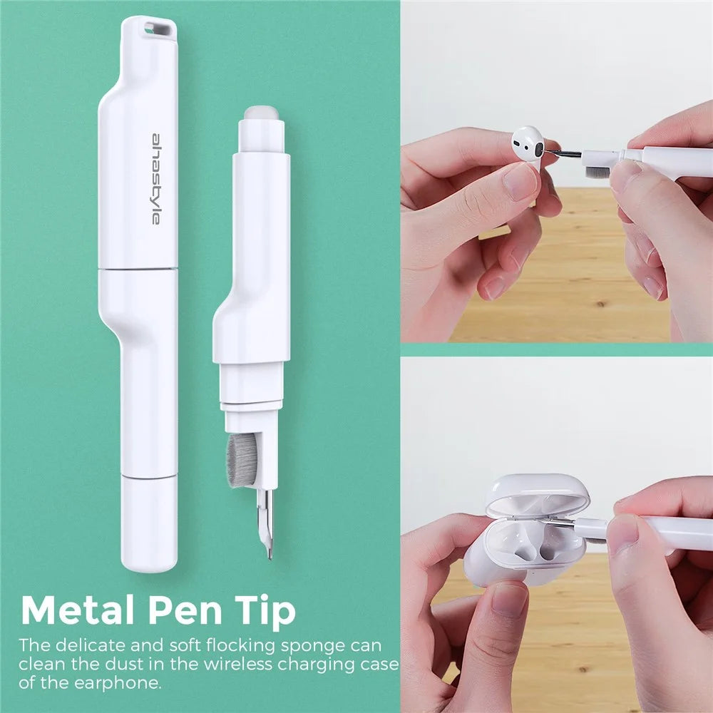 AHASTYLE WG83 Multifunction Bluetooth-compatible Headset Cleaning Pen Wireless Earphone Dirt Removal Brush Cleaning Tool - 4