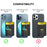 AHASTYLE PT133-H Magnetic Card Holder for iPhone 14 / 13 / 12 Series, Card Pocket Phone Stand  Bracket - Black - 2