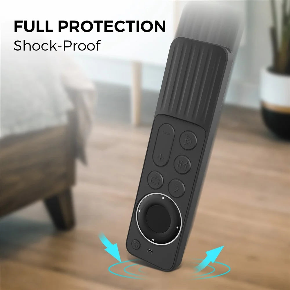 AHASTYLE PT166 Silicone Remote Protective Shell for Apple TV 4K Siri Remote 2021 Shockproof Soft Case Cover - Black - 5