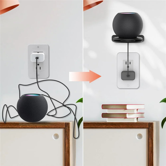 AHASTYLE PT149 For Apple HomePod Mini Smart Speaker Wall Mount Holder Bracket Hanger - Black - 3