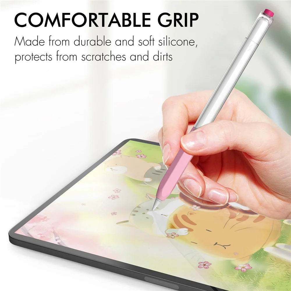 AHASTYLE PT-LC05 For Apple Pencil (2nd Generation) Jelly Style Translucent Stylus Pen Cover Silicone Anti-drop Anti-skid Protective Sleeve - Pink - 4