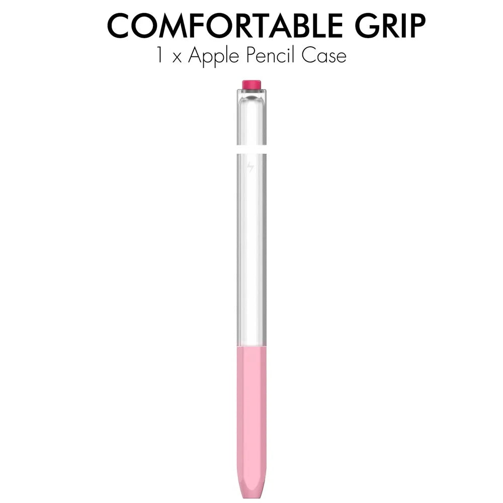 AHASTYLE PT-LC05 For Apple Pencil (2nd Generation) Jelly Style Translucent Stylus Pen Cover Silicone Anti-drop Anti-skid Protective Sleeve - Pink - 5