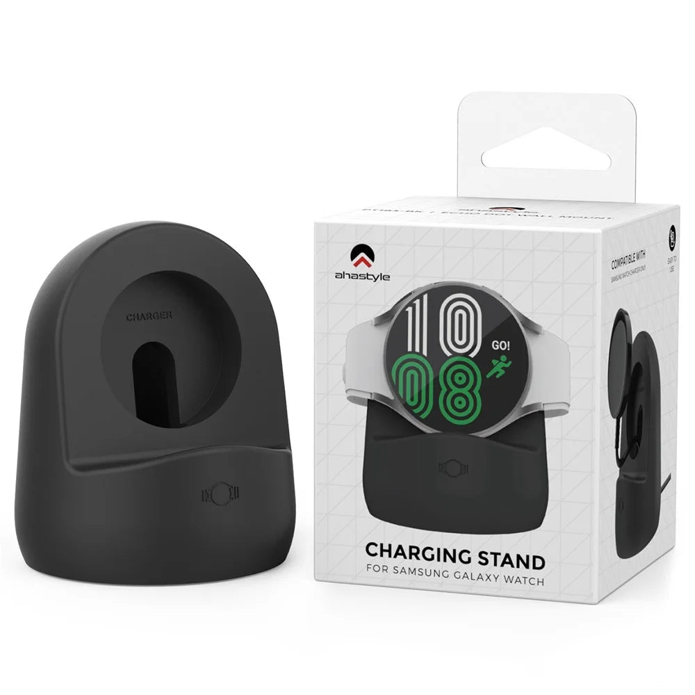 AHASTYLE PT181 For Samsung Galaxy Watch4 40mm 44mm / Watch4 Classic 42mm 46mm Silicone Charging Base Cable Management Stand - White - 7