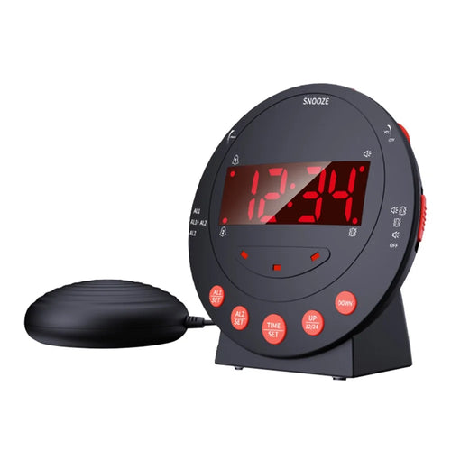 TS-BC600 Loud Vibrating Alarm Clock Digital 12 / 24H Bedroom Clock for Deaf Hearing Impaired Senior - 1